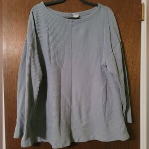 Gray Long Sleeve Top
